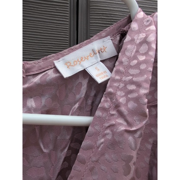 Rosevelvet Long Sleeve Pink Suede Maxi Dress Small New - Picture 7 of 10